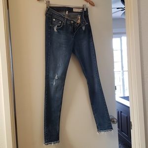 Rag and bone skinnys with rips